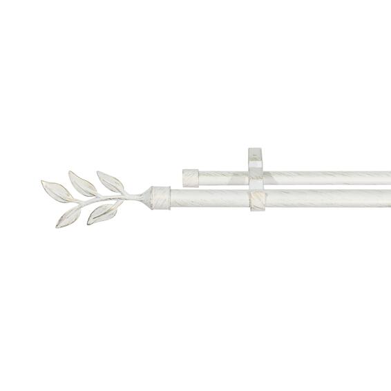 Inspire double extandable curtain pole kit folia white d16/19 160-300cm