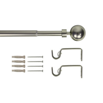 Single extandable curtain pole kit mat nick kit d16-19 bal 120-210cm inspire