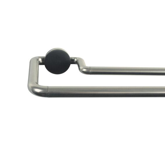 Inspire double extandable curtain pole kit sombrio mat d16/19 120-210cm