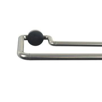 Inspire double extendable curtain kit sombrio mat nickel d16/19 200-360cm 