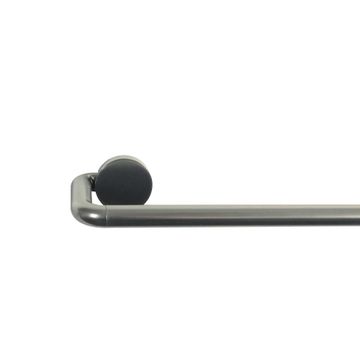 Inspire single extendable curtain kit sombrio mat nickel diameter 16/19 200-360cm 