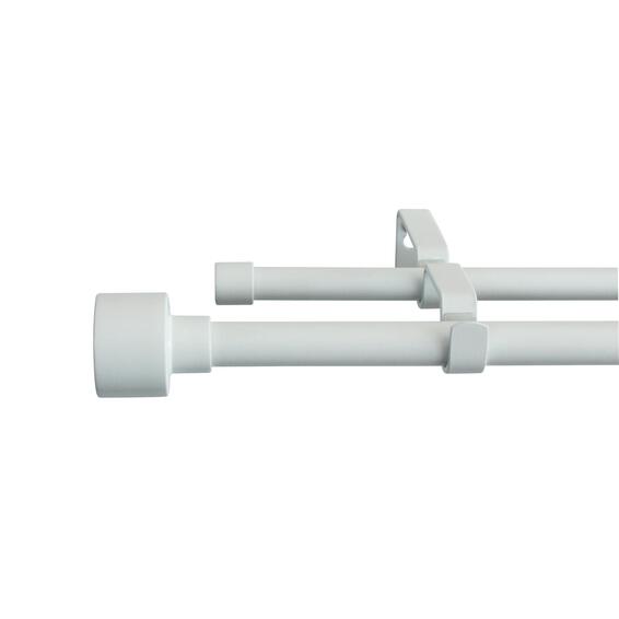 Inspire double extandable curtain pole kit duplo mat d16/19 160-300cm