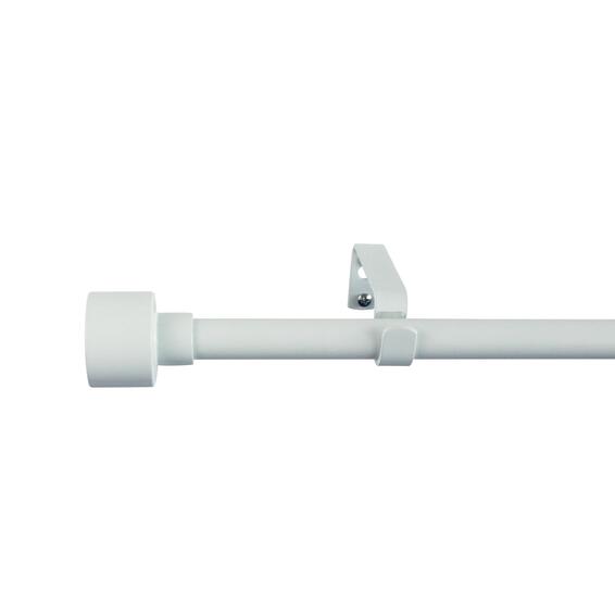 Inspire single extendable curtain kit duplo mat white d16/19 120-210cm 