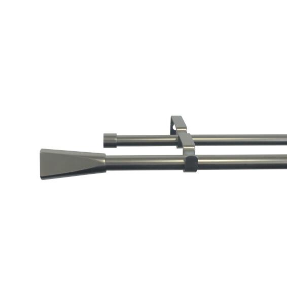 Double extendable curtain kit pommel mat nickel d16/19 160-300cm inspire
