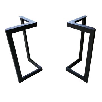 Steel legs set Alpine black W500MM X H720MM