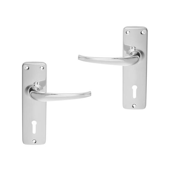 Handle On Plate Chrome Plated  Mackie 