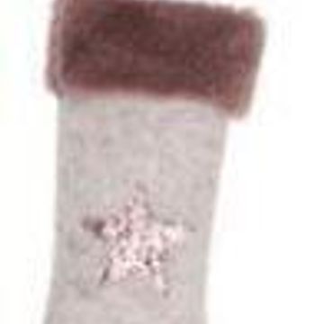 CHRISTMAS STOCKING FE FUR DUSTYPINK STAR