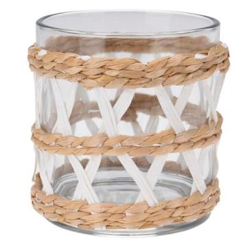 TEALIGHT HOLDER GLASS WILLOW STYLE 2