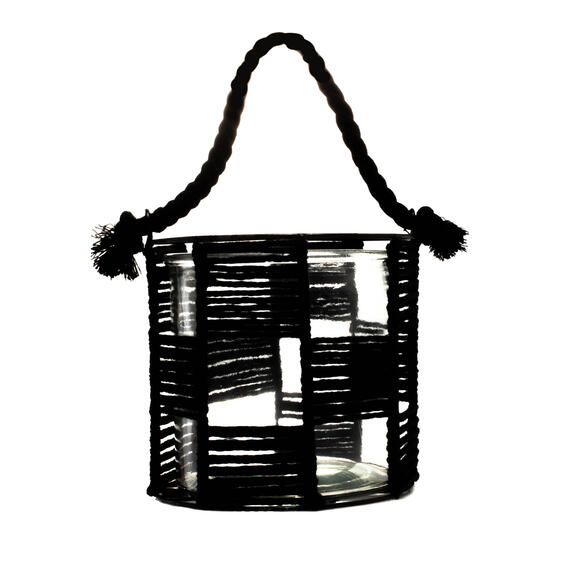 Black Willow Glass Tealight Holder