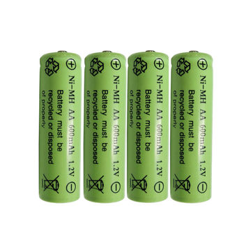BATTERY 4 PACK AA 600 MAH NI-MH GREEN