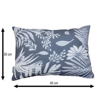 Naterial savana polycotton rect cushion grey 180g 45x30