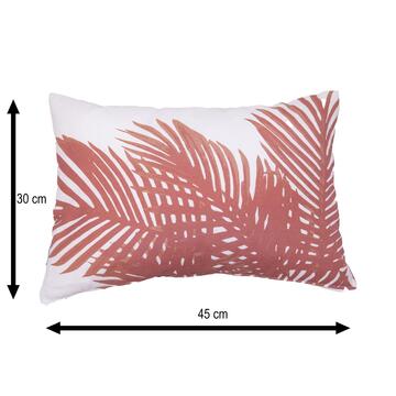 Naterial palms polycotton rect cushion orange 180g 45x30