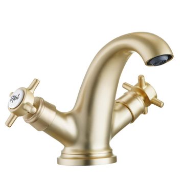 Sensea Mauna Basin Mixer M Brushed Brass W18.4cmxD16.6cmxH13.3cm