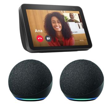 AMAZON BUNDLE SHOW8 X2 ECHO DOT 4 GEN
