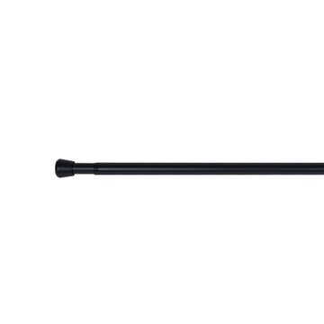 Ten pole extandable curtain pole kit mat black d25-28 fuji 240-400cm inspire