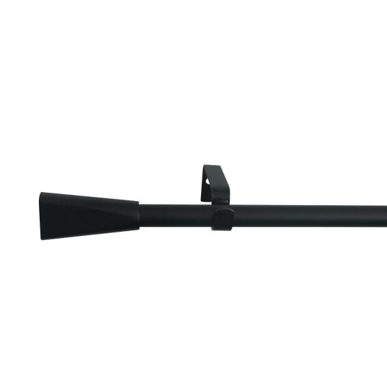 Inspire double extandable curtain pole kit pommel mat black d16/19 160-300cm 