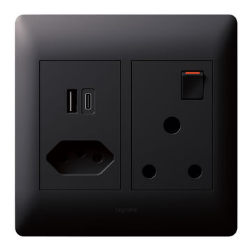 USB TYPE A&C MONOBLOC RSA 4X4 BLACK