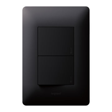 DIM PRESS 1L 1WAY SWT 2X4 BLACK