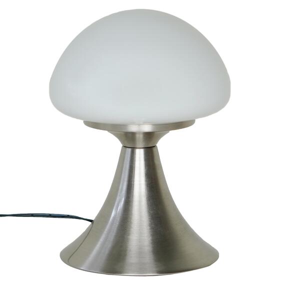 Inspire touch table lamp led warm white matt nickel glass kinoko