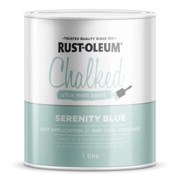 Chalked ultra matt paint RUST-OLEUM serenity blue 1L