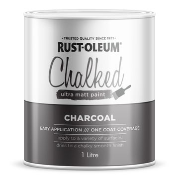 Rust-Oleum Chalked Ultra Matt Paint Charcoal 1L