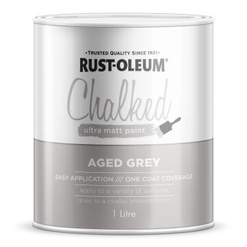 Chalked ultra matt paint RUST-OLEUM country gray 1L