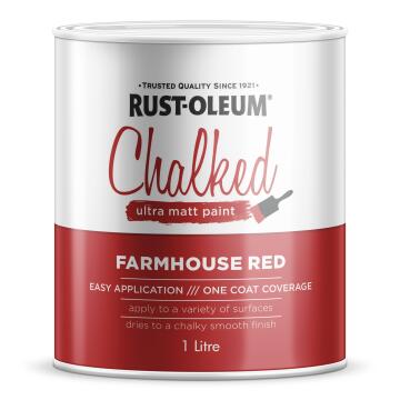 Chalk Paint Ultra Matt Coat RUST-OLEUM Chalked Farmhouse Red 1L
