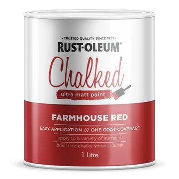 Rust-Oleum Chalk Paint Ultra Matt Coat Chalked Farmhouse Red 1L