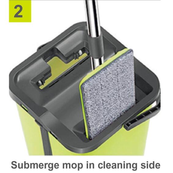 Cleaning and Wax Basin and Sieve (Microfiber Mop Bucket with Wheels)