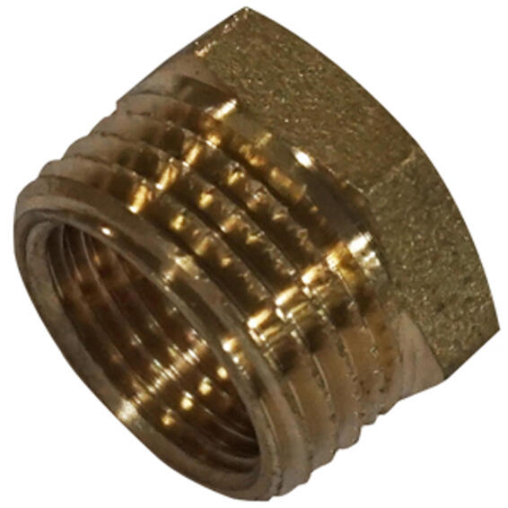 SCREWED NIPPLE RED/INC BRASS EQ MF3/8