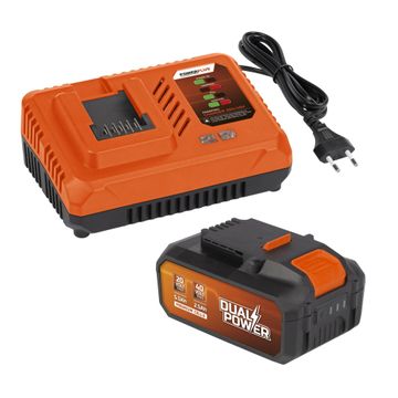 dual power 40v charger and 5 0ah 2 5ah battery