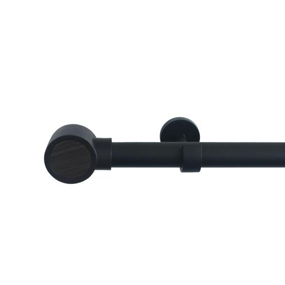 Single extendable curtain kit koky mat black d25/28 200-360cm inspire