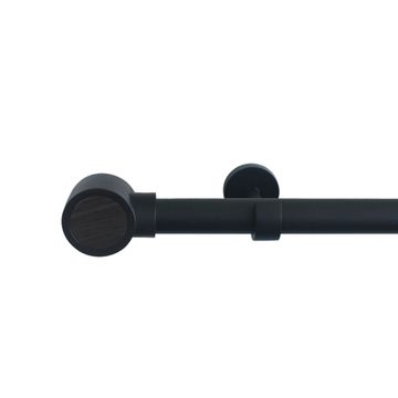 Inspire single extendable curtain kit koky mat black d25/28 160-300cm