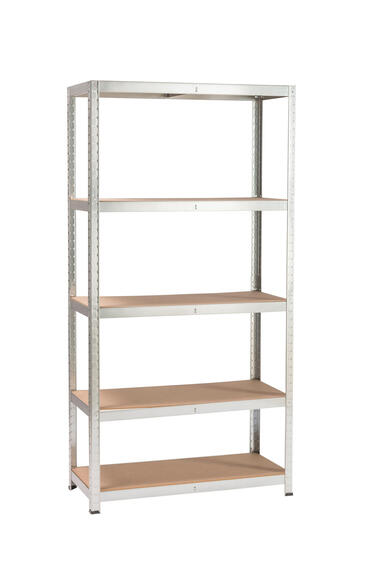Spaceo mdf board & metal shelving 5 tiers w90xd40xh176cm