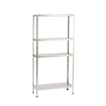 Spaceo metal shelving 4 tiers w72xd30xh145cm