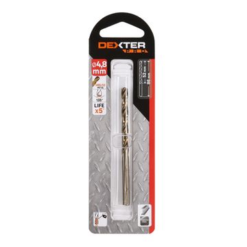 Dexter Pro Metal Round Shank Drill Bit 4.8mmx86mm 1 Piece