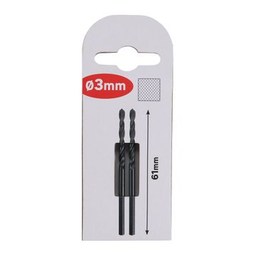 Metal drill bit 3x61mm round shank