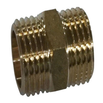 SCREWED NIPPLE SHORT BRASS EQ MM1/2