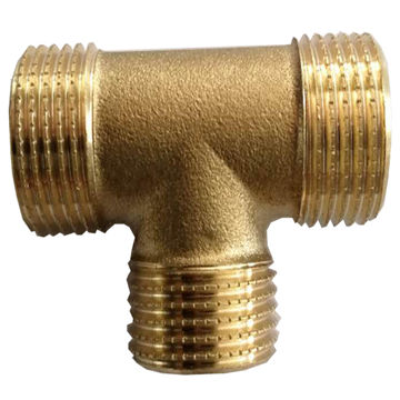 SCREWED CONNECTOR TEE BRASS EQ M3/8