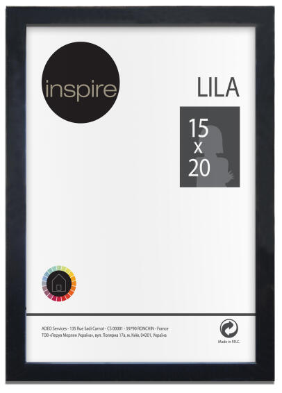 Inspire  lila frame black 15x20cm