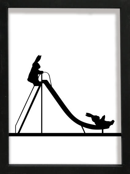 WALL PLAQUE RABBIT 30X1.8X40CM