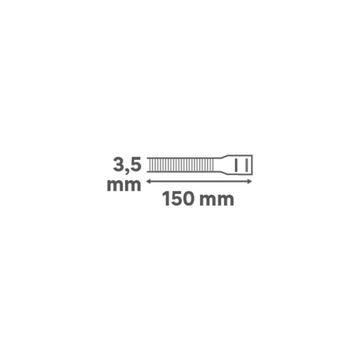 Lexman Cable Ties 150X3.5 White 100 Pack