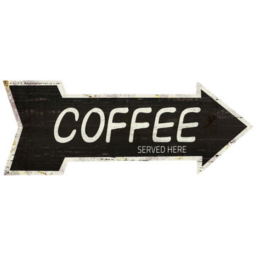 Inspire wall plaque arrow coffee 15x40x2cm