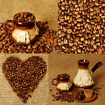 CANVAS COFFEE-COLLAGE 2 30X30CM