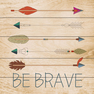 CANVAS ARROW 30X30CM