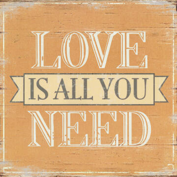 Canvas Love Is All You Need 30x30cm