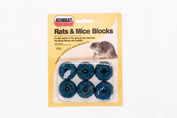 Rats And Mice Blocks, Rat and Mice Control, KOMBAT, 60g