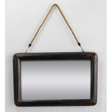 Mirror Metal Rectangle with Rope 35cm x 60cm 