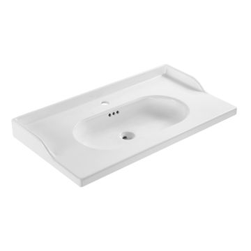 Sensea Charm Ceramic Basin With Syphon W91.8cmxD20cmxH20cm