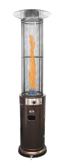 Alva Tall Gas Patio Heater Brown & Silver 15kw